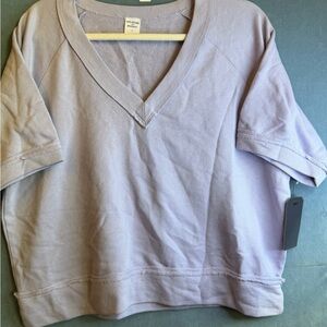 Melrose and Market Lavender V-Neck Short Sleeve Top